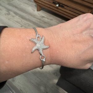 Silver Starfish Bracelet Costume Jewelry